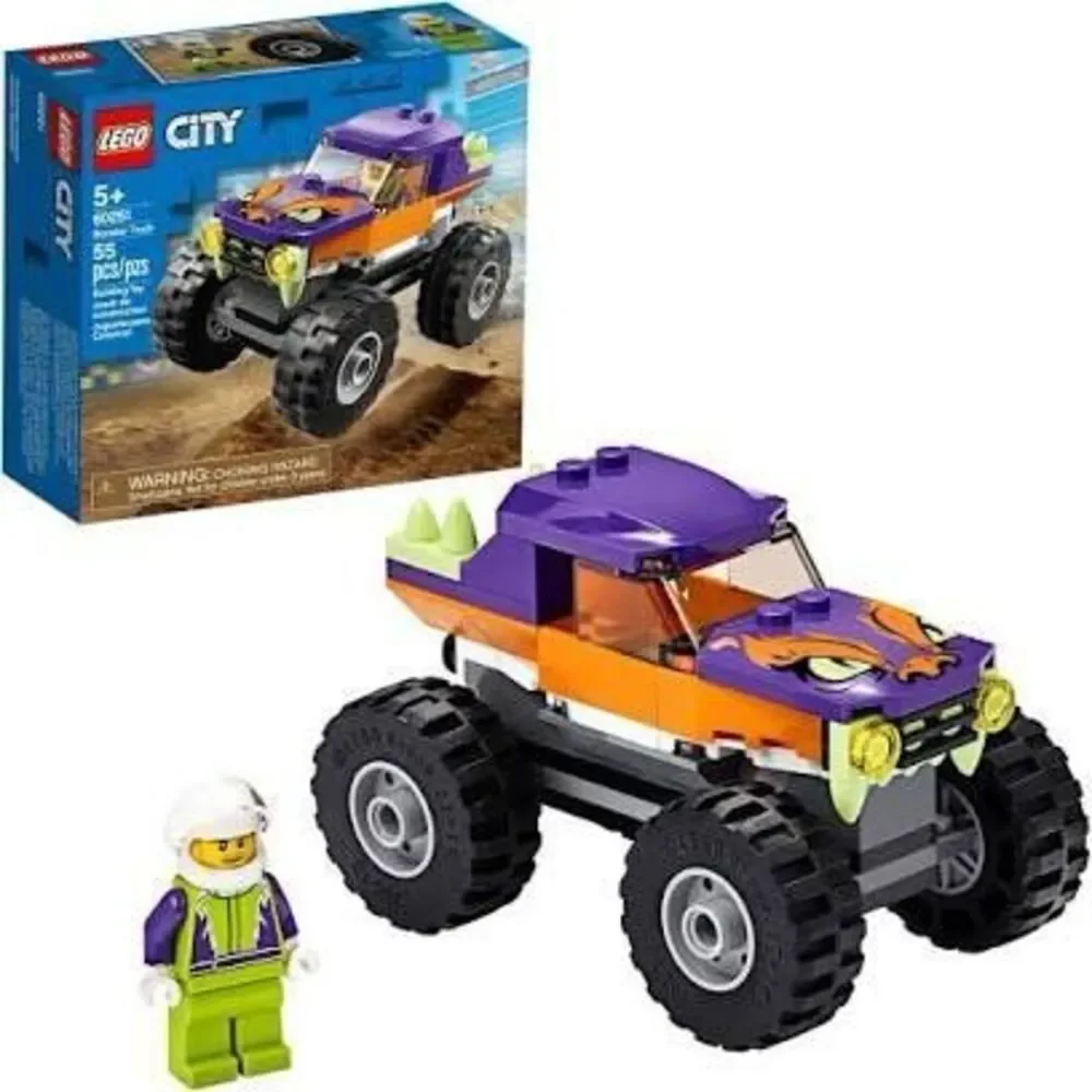 Lego City 3 Complete Sets Airshow Jet 60177 Speed Record Car 60178 Monster Truck